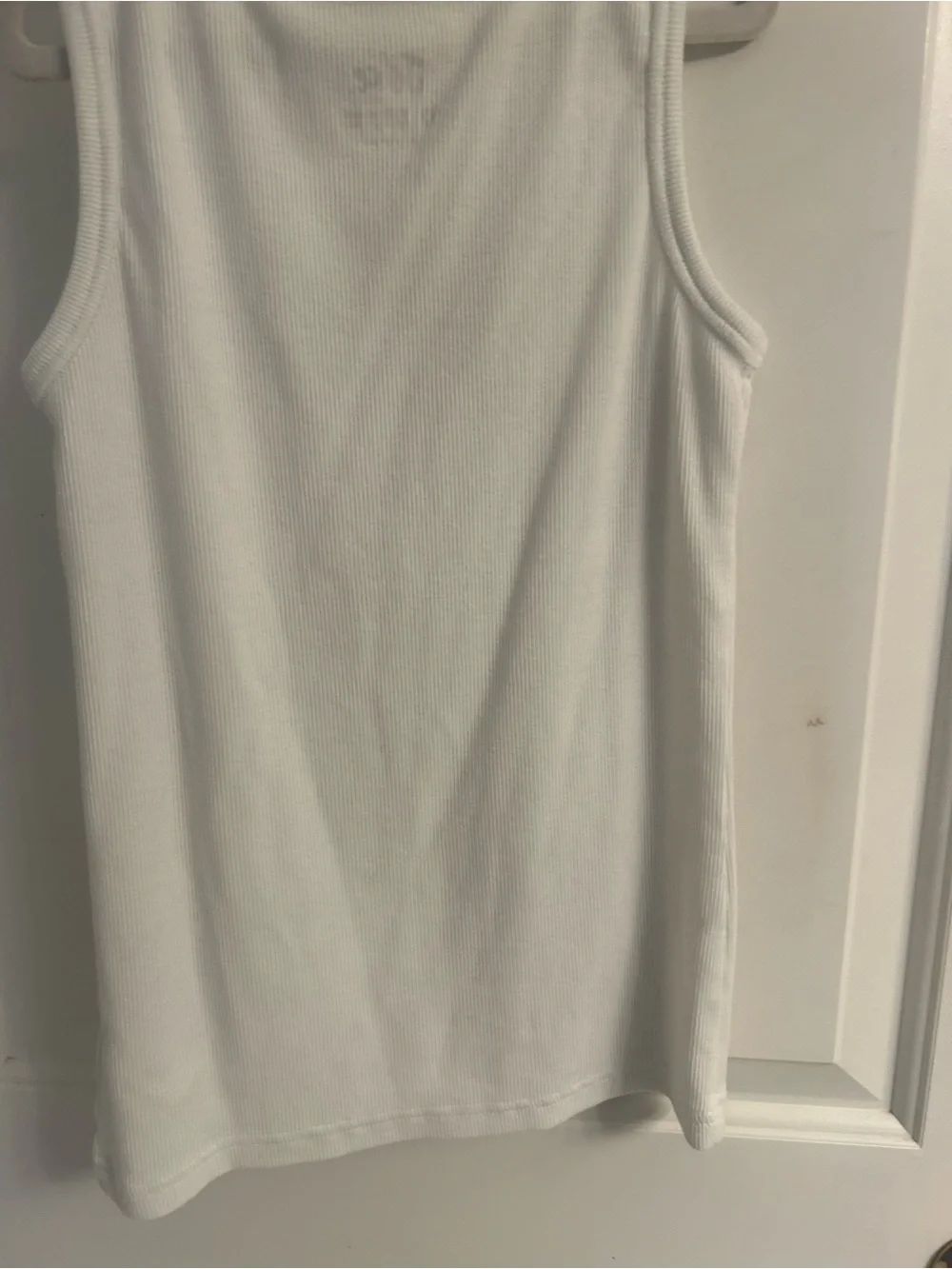 Girls Justice White Ribbed Tank Top